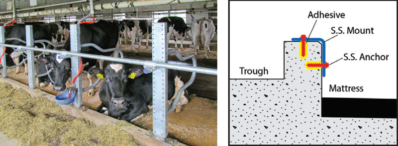 Adhesive/Anchor Curb Mounting System