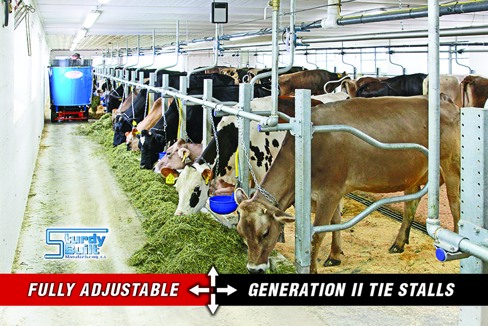 Adjustable Generation II Tie Stalls Banner